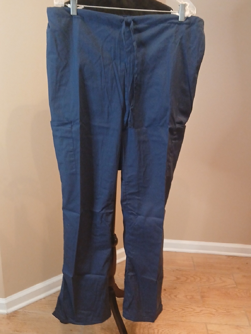 Navy Blue Scrub Men's Drawstring Pants